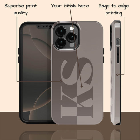 Personalized Minimalist Two-Tone Terra iPhone Case